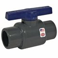 Homestead 2 in. PVC Ball Valve - Grey - 2 in. HO3311799